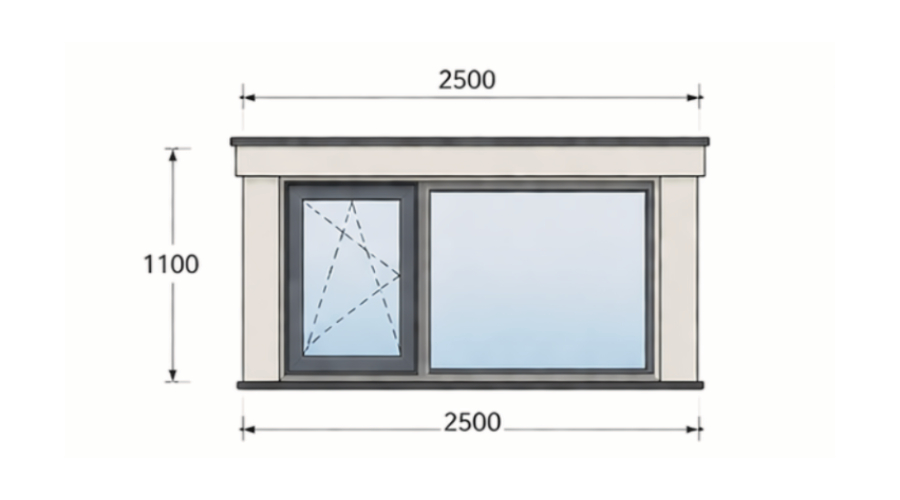 Dakkapel 2,5 meter breed